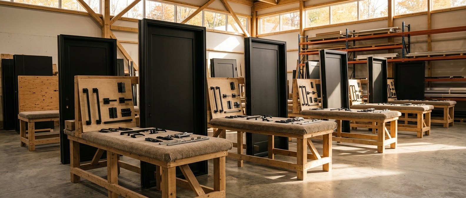 Door manufacturing workshop in Québec